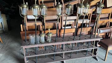 Unieke set kerkelijke processielantaarns, 7 stuks beschikbaar voor biedingen
