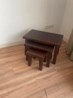 Houten Opklaptafels - Set van 3, Ophalen, Gebruikt, Bruin, Hout