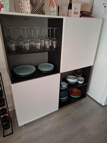 Buffetkast - Wit/Antraciet beschikbaar voor biedingen
