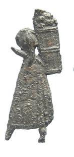 Speelgoed platfiguur figurine 1750 Tin Hoorn   a270, Antiek en Kunst, Antiek | Speelgoed, Verzenden