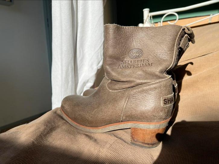 Dameslaarsjes Shabbies maat 37 echt leer, Kleding | Dames, Schoenen, Zo goed als nieuw, Bruin, Ophalen of Verzenden