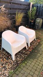 2x plastic Ikea Tuinstoelen, Tuin en Terras, Tuinstoelen, Ophalen, Gebruikt, Kunststof, Stapelbaar