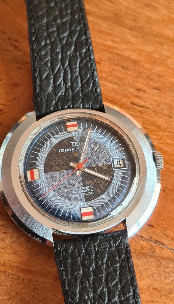 Tenor-Dorly automatic, Sieraden, Tassen en Uiterlijk, Horloges | Heren, Overige merken, Leer, Ophalen of Verzenden
