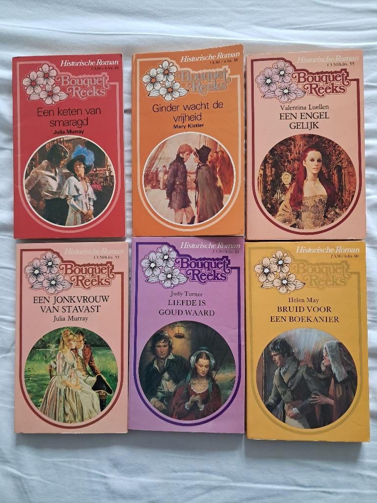 Historische Bouquetreeks 6 stuks, Ophalen of Verzenden, Gelezen