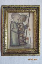 schilderijtje, jongetjes met bloem van ""HUMMEL"", Antiek en Kunst, Ophalen of Verzenden