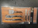 Laguiole Style de Vie 5 Kaasmessen Zwart met serveerplank, Ophalen, Zo goed als nieuw, Rvs of Chroom