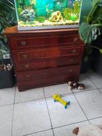 Houten ladekast met 3 lade en klep, Ophalen, Gebruikt, Klassiek, 50 tot 100 cm
