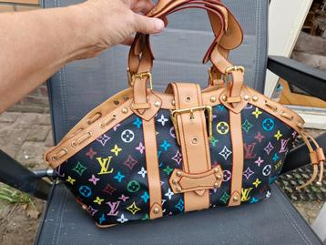 Handtas multicolor zwart monogram logo beschikbaar voor biedingen