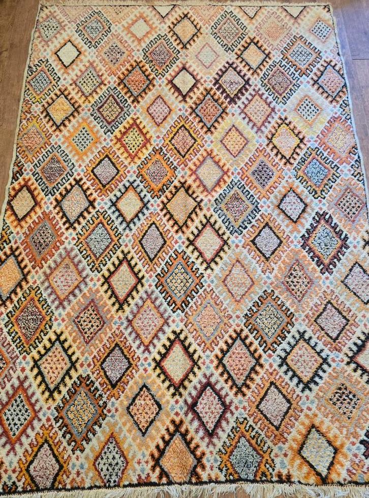 Handgeknoopt Marokkos Tapijt 300 X 210 Vintage Vloerkleed, Huis en Inrichting, Stoffering | Tapijten en Kleden, Gebruikt, 200 cm of meer