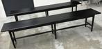 2 Habitat bankje bankjes keuken zwart hout design japandi, Ophalen