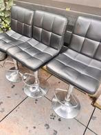 3 zwarte barkrukken kun je hoog en laag verstellen, Ophalen of Verzenden, Zo goed als nieuw