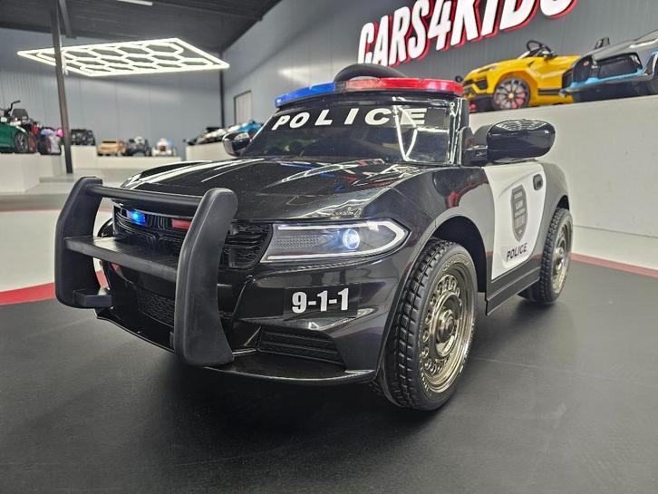 Kinderauto Politie - soft start - leren zit - verlichting-RC, Kinderen en Baby's, Speelgoed | Speelgoedvoertuigen, Nieuw, Afstandsbediening