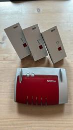 Fritz Set Fritzbox 4040 en drie 2400 wireless extenders, Ophalen of Verzenden, Gebruikt, Router met modem, FRITZ!