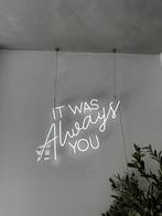 Neon verlichting tekst neon sign wit, Ophalen, Zo goed als nieuw, 50 tot 75 cm