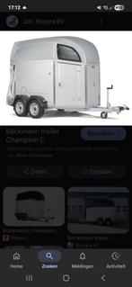 Zgan Bockmann 2014 1,5 paard trailer,  altijd binnengestaan!, Dieren en Toebehoren, Ophalen, Zo goed als nieuw, Aluminium, 1½-paards trailer