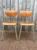 Tubax | belgische industriële stoelen uit 1974, Huis en Inrichting, Stoelen, Gebruikt, Bruin, Ophalen of Verzenden, Vijf, Zes of meer stoelen