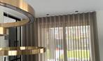 Hotel Chick Linnen look taupe inbetweens op maat, Huis en Inrichting, Stoffering | Gordijnen en Lamellen, Bruin, 200 cm of meer