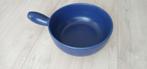 Aardewerken schaal casserole fondue pan met greep blauw, Ophalen of Verzenden, Nieuw, Overige materialen, Overige typen