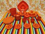 Vintage Oranje Mepal servies, Caravans en Kamperen, Verzenden, Gebruikt