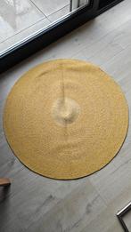 Ikea vloerkleed met geel met gouddraad, Huis en Inrichting, Rond, Scandinavisch, Ophalen of Verzenden, Zo goed als nieuw