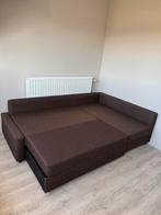 Hoekslaapbank met opberger Friheten Ikea, Huis en Inrichting, Ophalen, Bruin, Tweepersoons, 140 cm