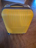 Kleine gele koffer met wieltjes 35x20x54, Ophalen, Hard kunststof, Minder dan 50 cm, Zo goed als nieuw