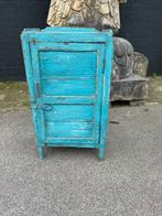 India blauwe kast indiase kast massief hout smal model Ibiza, Verburgt Vintage, Nieuw, Ophalen of Verzenden, https://verburgtvintage.nl/#contact
