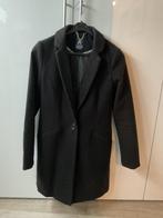 Halflange zwarte herfst dames jas/ mantel, Ophalen of Verzenden, Gedragen, Maat 36 (S), Zwart