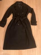 Prachtige zwarte lange dames jas maat M, Ophalen of Verzenden, Zo goed als nieuw, Maat 38/40 (M), Zwart