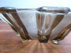 Art deco persglazen schaal, Scailmont Heemskerk, kubiste, Antiek en Kunst, Antiek | Glas en Kristal, Ophalen of Verzenden