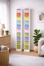 2 Ikea CD/tower/vakkenkasten, Huis en Inrichting, Ophalen, Met plank(en), Gebruikt, 200 cm of meer