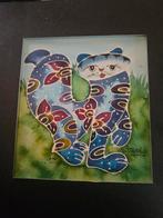 Aquarel Schilderij Kat, Antiek en Kunst, Kunst | Tekeningen en Foto's, Ophalen of Verzenden