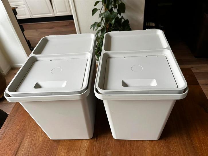Ikea HÅLLBAR prullenbakken 2 x 22 liter, Huis en Inrichting, Woonaccessoires | Prullenbakken, Gebruikt, Kunststof, Minder dan 50 cm