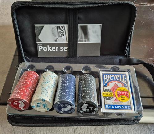 pokersetje 100 chips, Hobby en Vrije tijd, Gezelschapsspellen | Overige, Nieuw, Ophalen of Verzenden