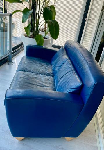 DeSede De Sede lederen 2-zitsbank leer leren blauw design beschikbaar voor biedingen
