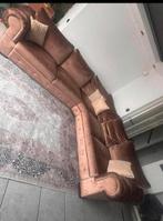 Bruine velvet bankstel, Ophalen of Verzenden, Zo goed als nieuw