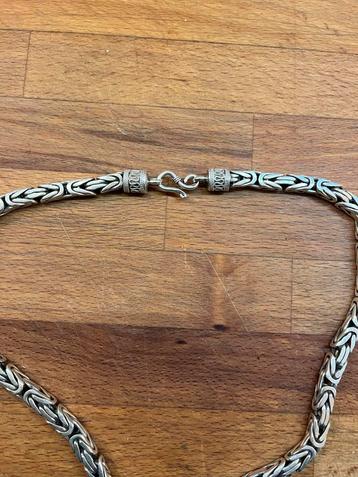 Zilveren Koningsketting - 203gr, 8mm 63cm beschikbaar voor biedingen