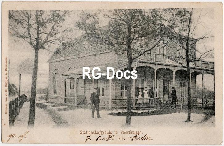 Ansichtkaart Briefkaart Stationskoffiehuis Voorthuizen 1904, Verzamelen, Ansichtkaarten | Nederland, Gelopen, Gelderland, Voor 1920