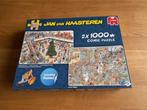 Jan van Haasteren 2x1000 comic puzzle met poster, Ophalen of Verzenden, 500 t/m 1500 stukjes, Gebruikt, Legpuzzel