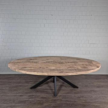 24790 Eettafel Tafel Mangohout Ovaal 2,40 m x 1,20 beschikbaar voor biedingen