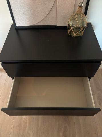 Ikea ladekast Malm zwartbruin 80 x 78 cm - afbeelding 2