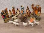 grote antieke kerstgroep / kerststal 20 delig, Diversen, Ophalen of Verzenden, Gebruikt