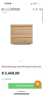 Ethnicraft kast, Ophalen of Verzenden, Gebruikt, 25 tot 50 cm, Eikenhout