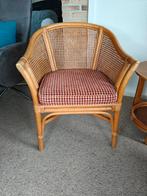 Rieten Stoelen Set met Tafeltje, Huis en Inrichting, Stoelen, Ophalen, Riet of Rotan, Twee