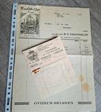 2 OUDE REKENINGEN TABAK & SIGAREN / UTRECHT, Ophalen of Verzenden, Overige typen