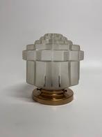 Skyscraper plafonnière vintage Art Deco getrapte kap mat, Huis en Inrichting, Lampen | Plafondlampen, Ophalen of Verzenden, Zo goed als nieuw