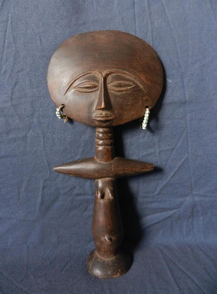 Houten vruchtbaarheidsbeeld / amulet Akuaba Ashanti Ghana, Antiek en Kunst, Kunst | Niet-Westerse kunst, Ophalen of Verzenden