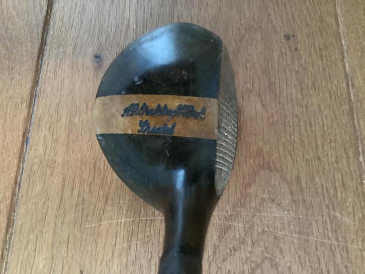 Antieke houten A.G. Spalding Linkshandige Golfclub ca1940-60, Sport en Fitness, Golf, Gebruikt, Club, Overige merken, Ophalen of Verzenden