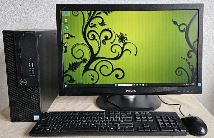 Betrouwbare Dell OptiPlex 3050 Incl LCD SSD W11 Compleet, Computers en Software, Desktop Pc's, Refurbished, 3 tot 4 Ghz, SSD, 8 GB