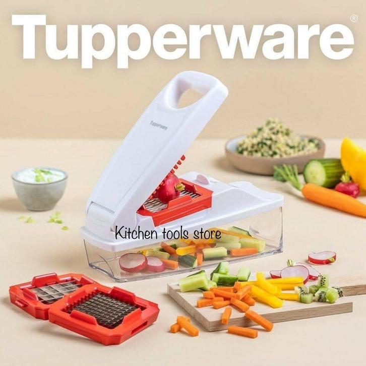 Tupperware super dicer groentesnijder blokjes friet snijder, Huis en Inrichting, Keuken | Tupperware, Zo goed als nieuw, Overige typen